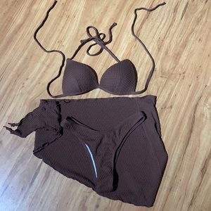 Brand new Shein Halter Triangle Bikini Swimsuit With Beach Skirt